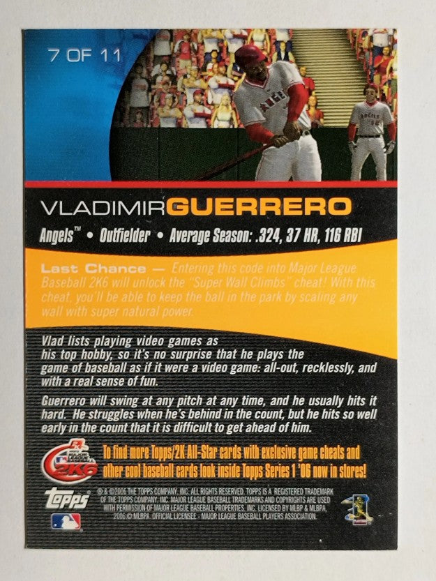 2006 Topps 2K All-Stars #7 Vladimir Guerrero (EXMT)