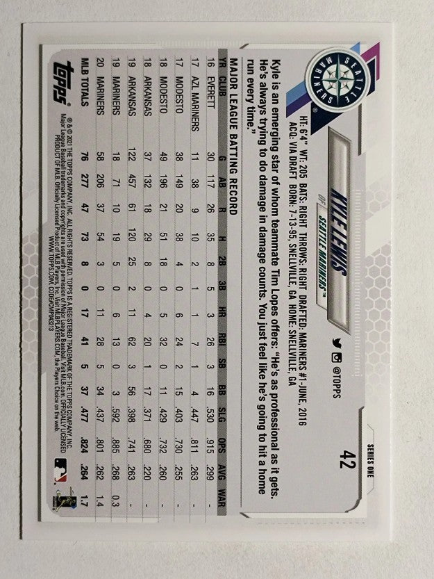 2021 Topps #42 Kyle Lewis