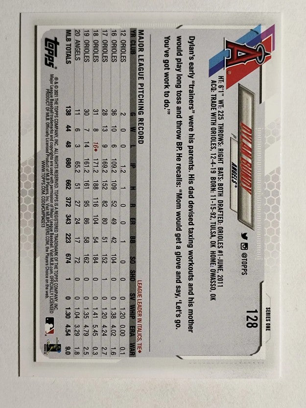 2021 Topps #128 Dylan Bundy
