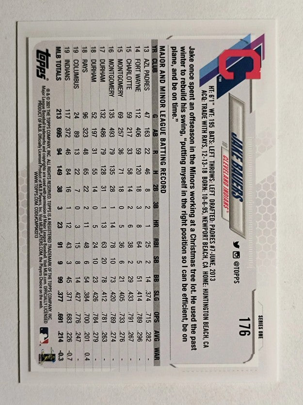 2021 Topps #176 Jake Bauers