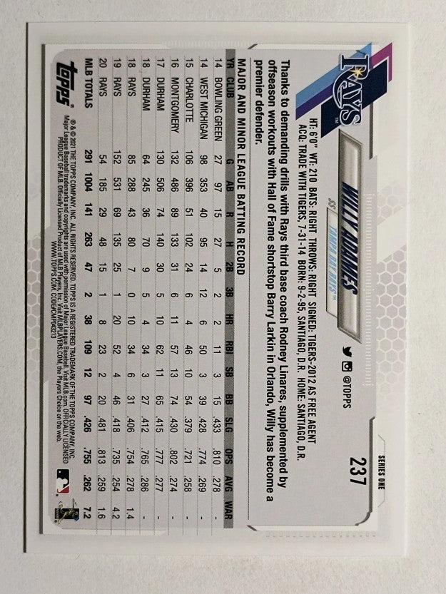 2021 Topps #237 Willy Adames