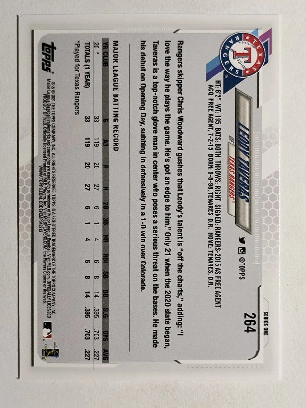 2021 Topps #264 Leody Taveras RC