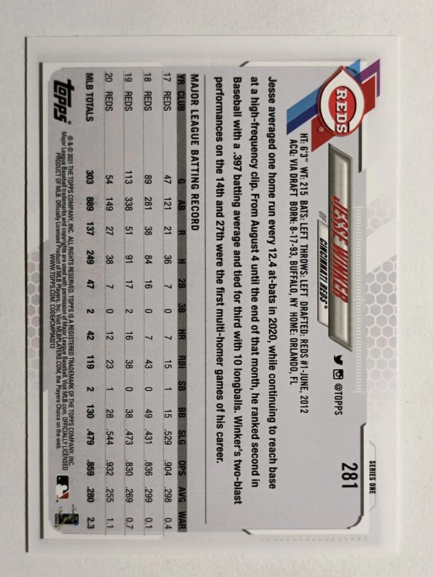 2021 Topps #281 Jesse Winker