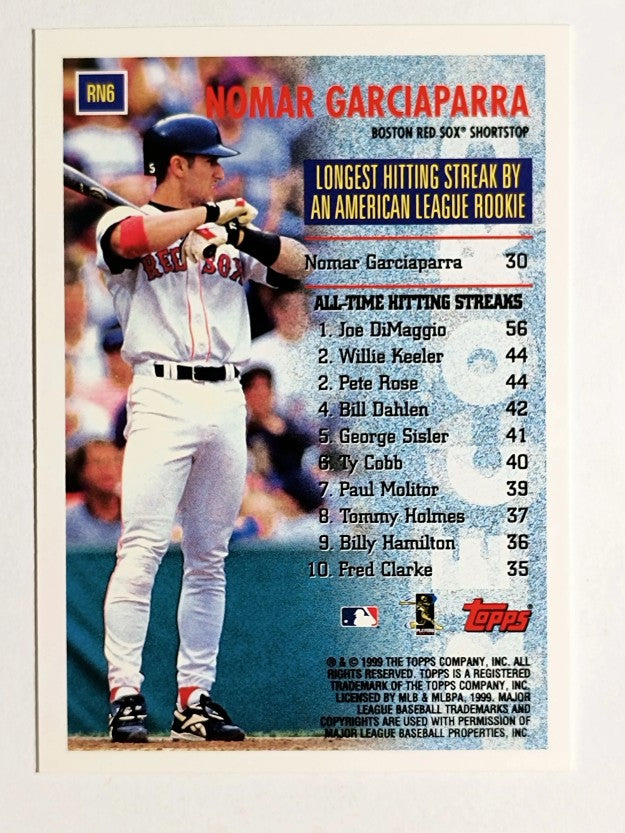 1999 Topps Record Numbers #RN6 Nomar Garciaparra