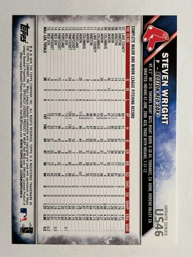 2016 Topps Update #US46 Steven Wright