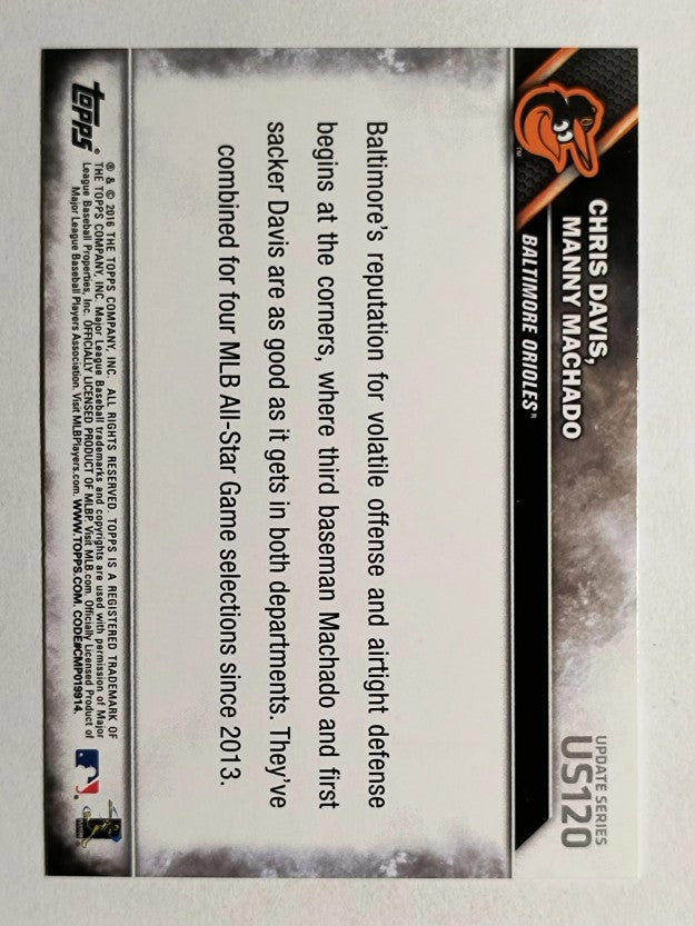 2016 Topps Update #US120 Chris Davis/Manny Machado