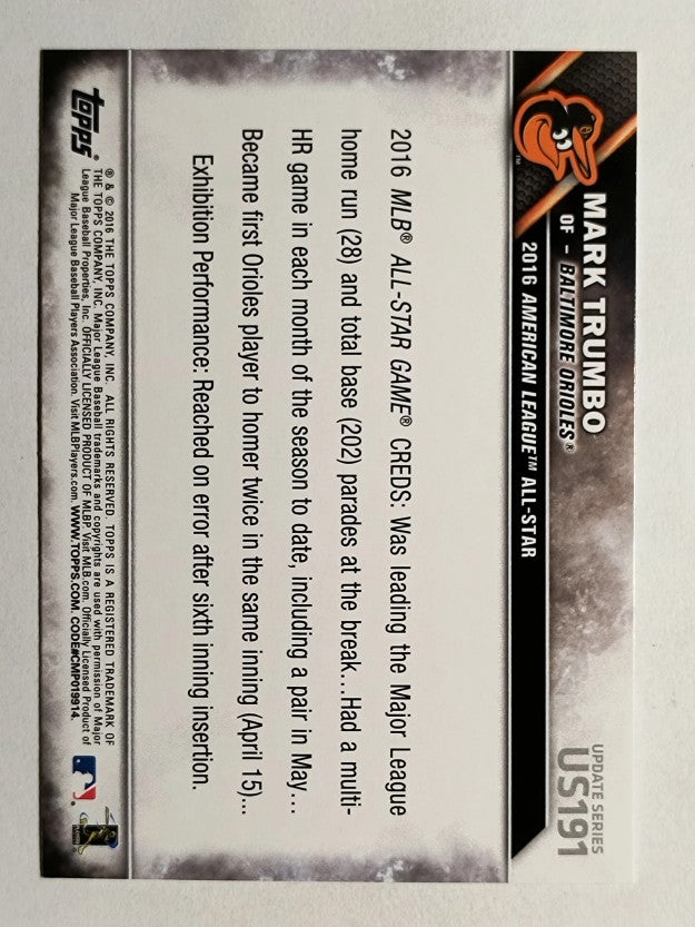 2016 Topps Update #US191 Mark Trumbo AS