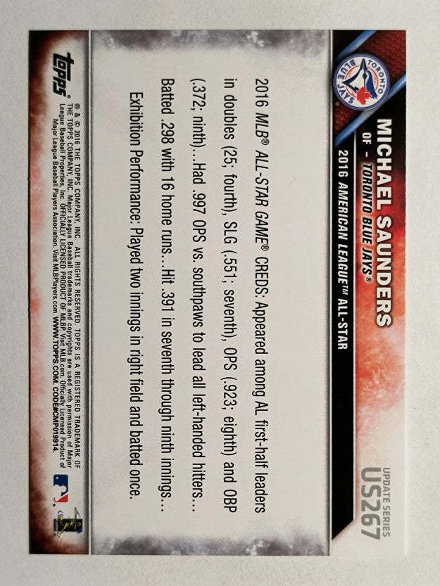 2016 Topps Update #US267 Michael Saunders AS