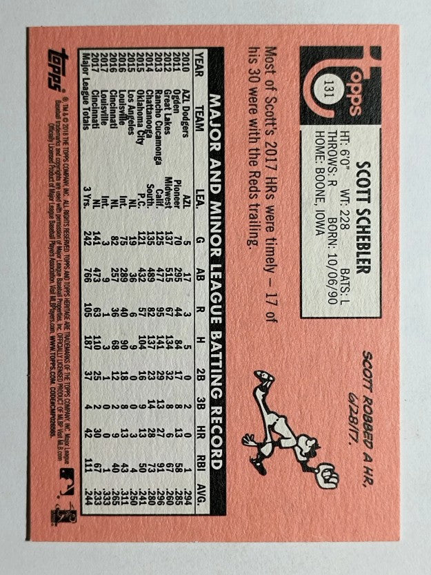 2018 Topps Heritage #131 Scott Schebler