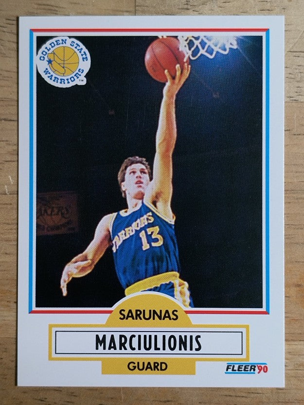 1990-91 Fleer #65 Sarunas Marciulionis RC