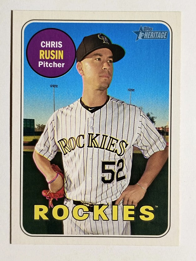 2018 Topps Heritage #237 Chris Rusin