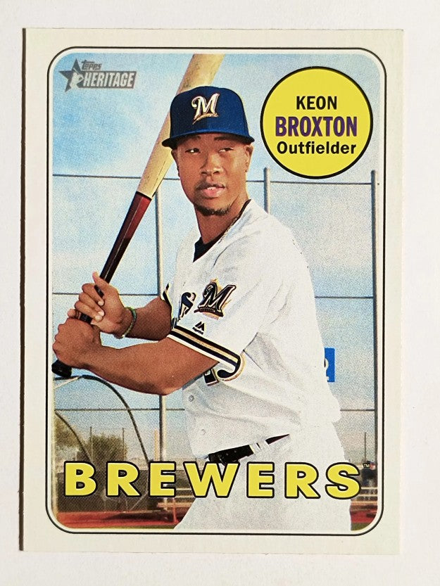 2018 Topps Heritage #243 Keon Broxton