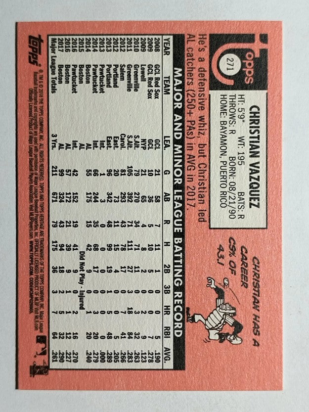 2018 Topps Heritage #271 Christian Vazquez