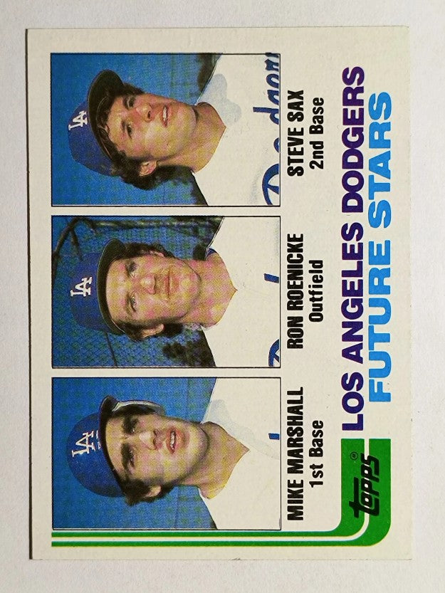 1982 Topps #681 Mike Marshall RC/Ron Roenicke RC/Steve Sax RC