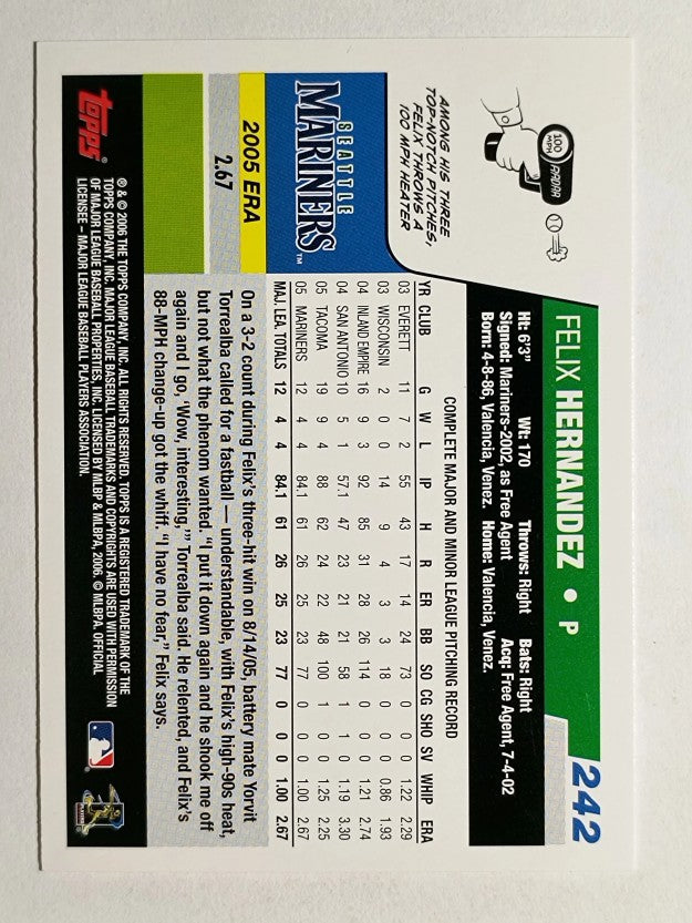2006 Topps #242 Felix Hernandez