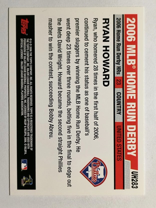 2006 Topps Update #UH283 Ryan Howard HRD