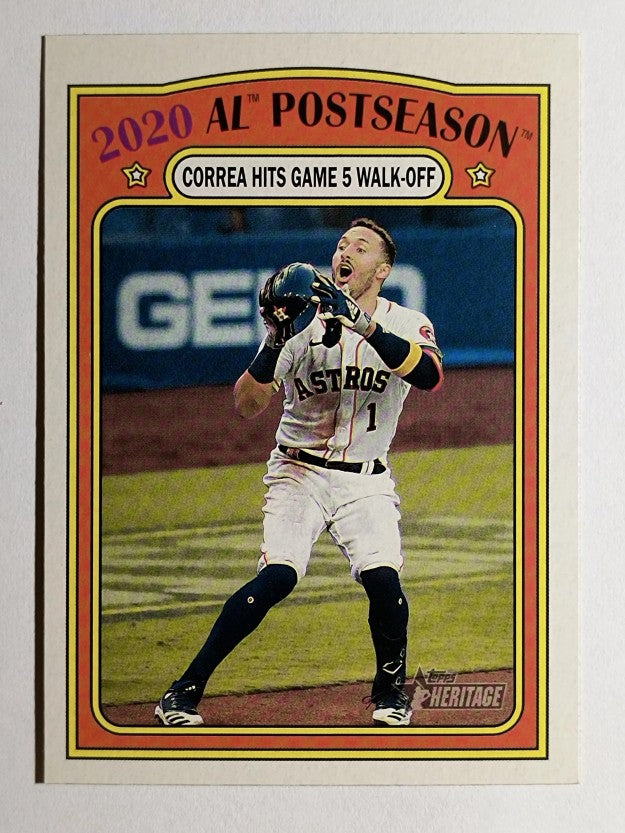 2021 Topps Heritage #23 Carlos Correa PO HL