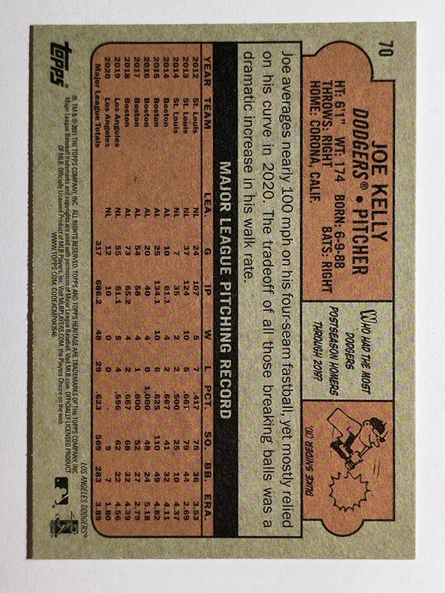 2021 Topps Heritage #70 Joe Kelly