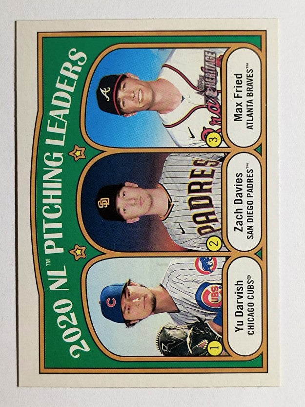 2021 Topps Heritage #93 Zach Davies/Max Fried/Yu Darvish LL