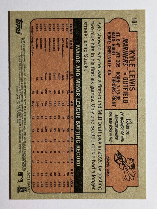 2021 Topps Heritage #101 Kyle Lewis