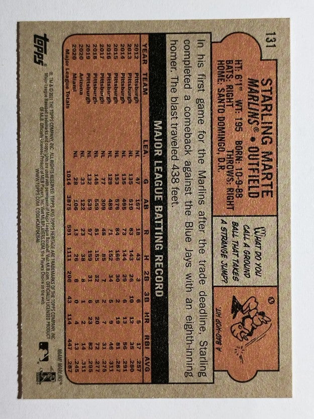 2021 Topps Heritage #131 Starling Marte