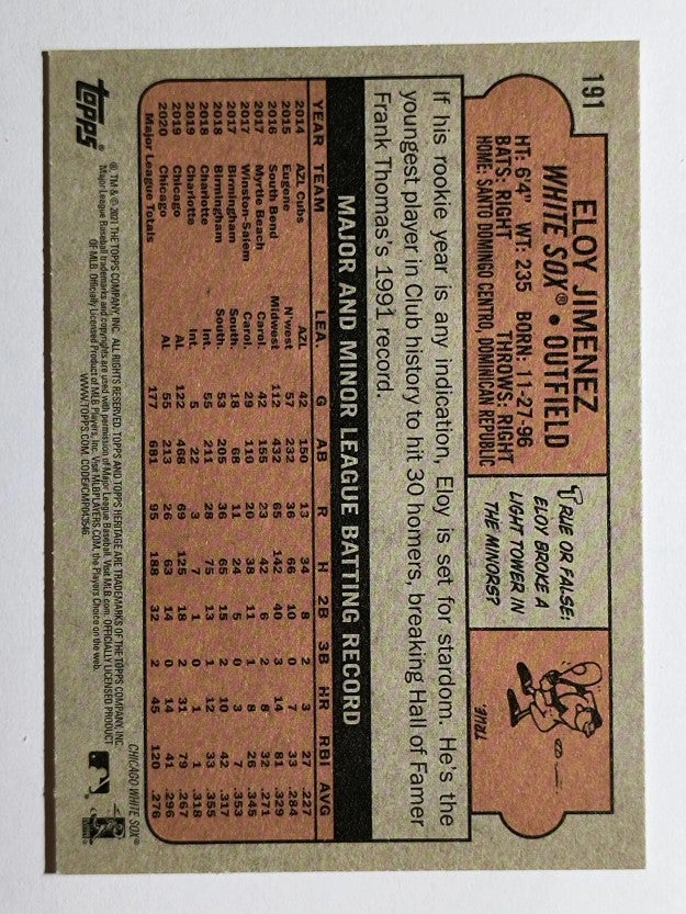 2021 Topps Heritage #191 Eloy Jimenez