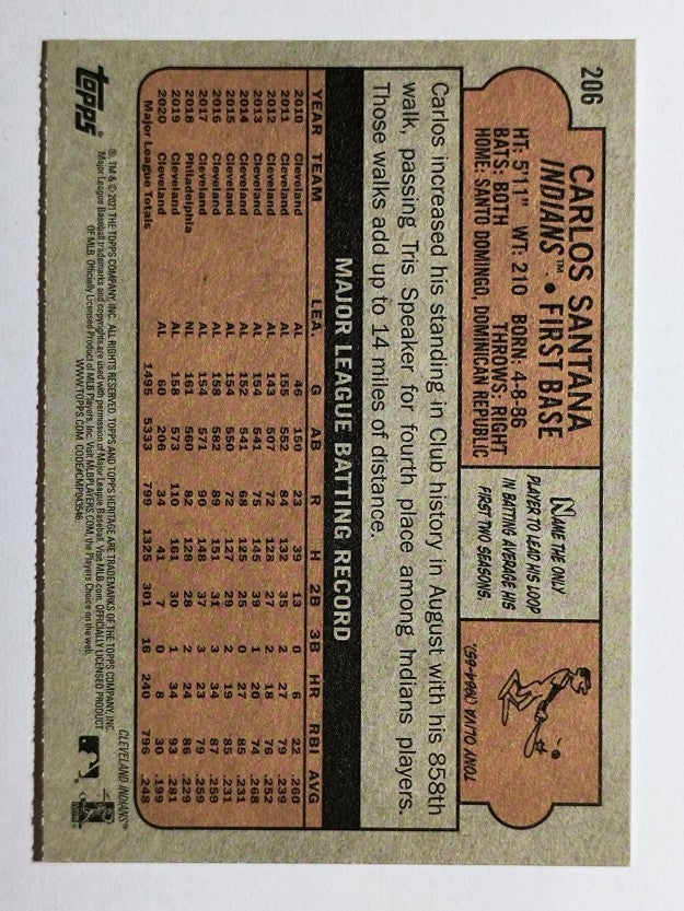 2021 Topps Heritage #206 Carlos Santana