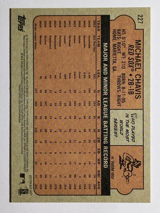 2021 Topps Heritage #227 Michael Chavis