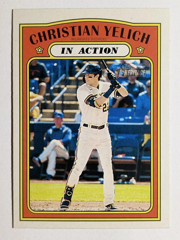 2021 Topps Heritage #252 Christian Yelich IA