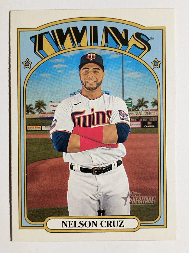 2021 Topps Heritage #307 Nelson Cruz