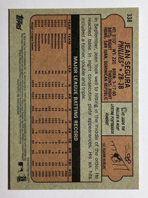 2021 Topps Heritage #338 Jean Segura