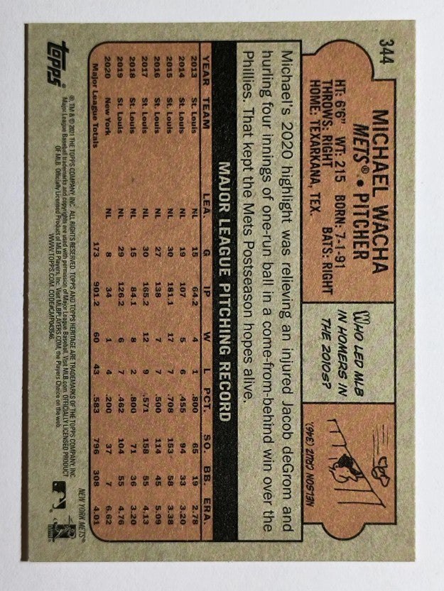 2021 Topps Heritage #344 Michael Wacha