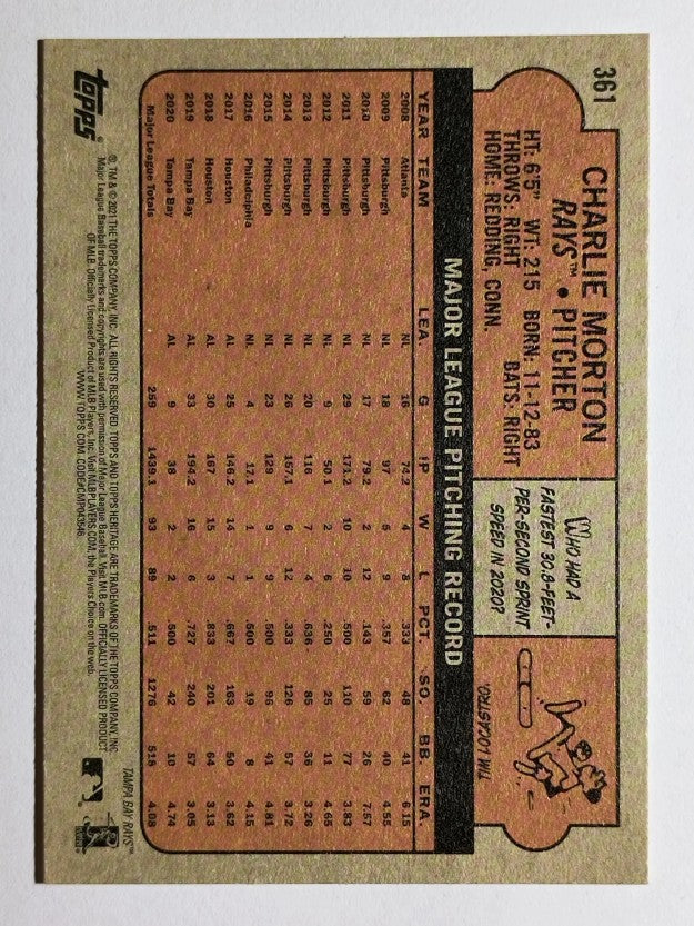 2021 Topps Heritage #361 Charlie Morton