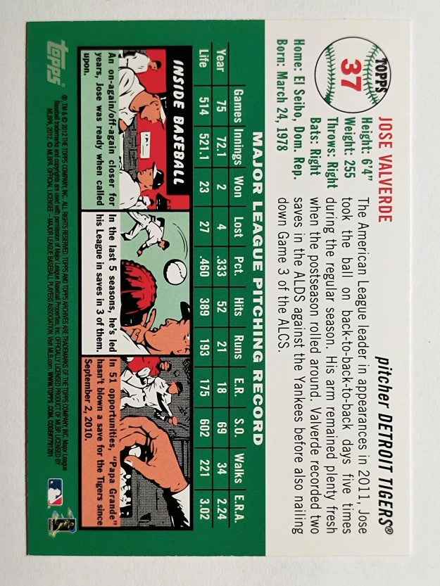 2012 Topps Archives #37 Jose Valverde