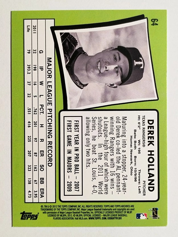 2012 Topps Archives #64 Derek Holland
