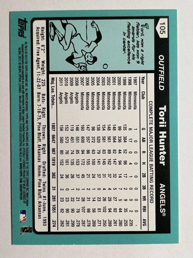 2012 Topps Archives #105 Torii Hunter