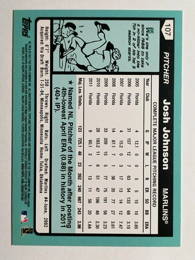 2012 Topps Archives #107 Josh Johnson