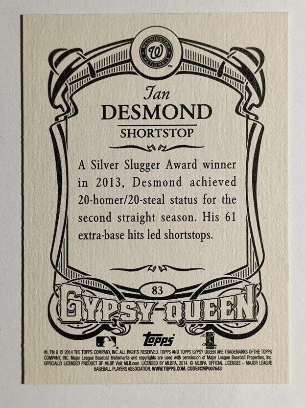 2014 Topps Gypsy Queen #83 Ian Desmond