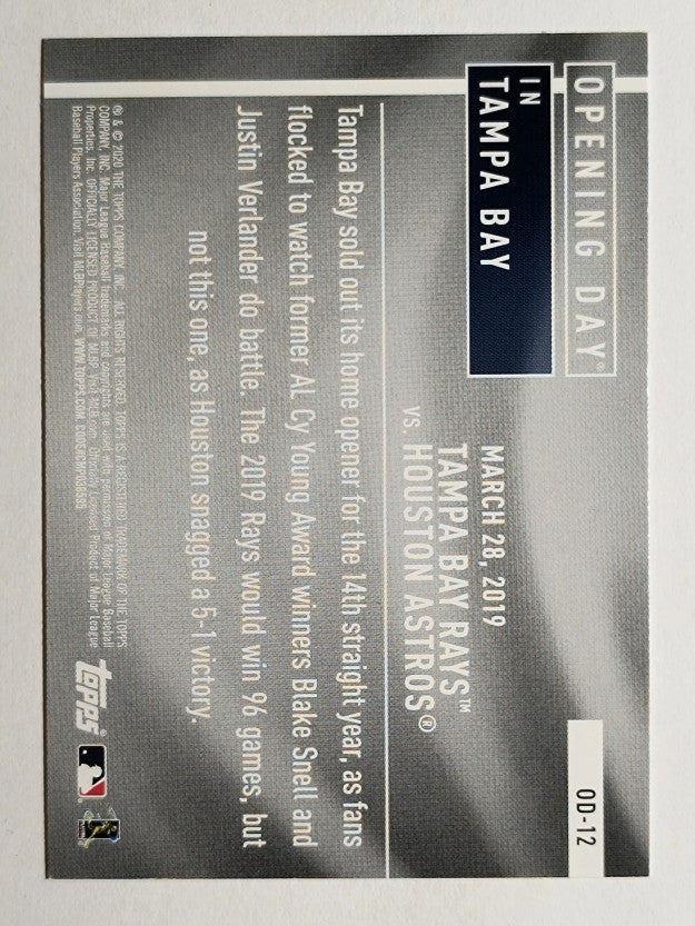 2020 Topps Opening Day Opening Day #OD12 Tampa Bay Rays