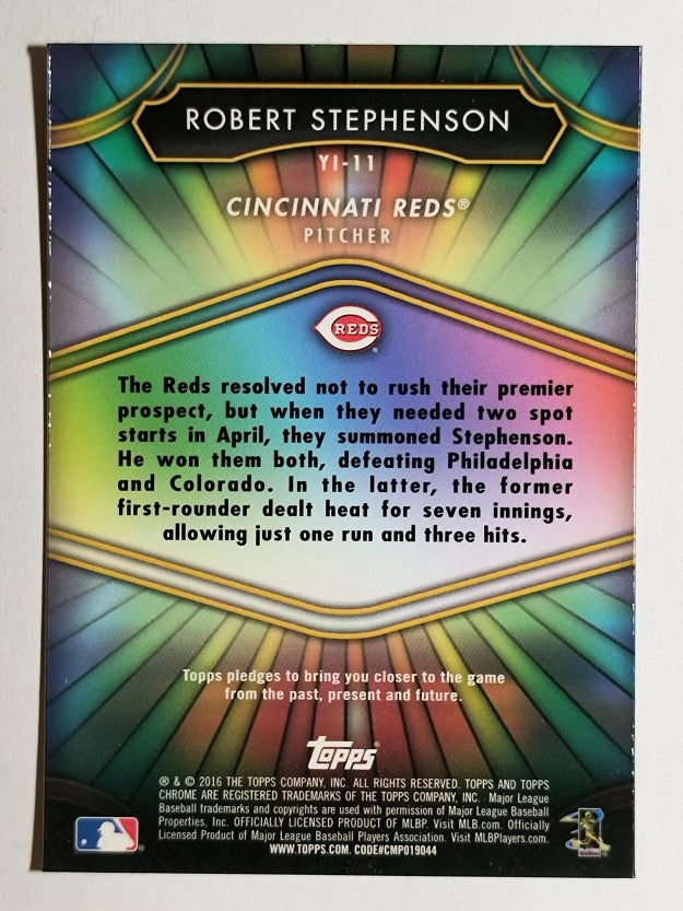 2016 Topps Chrome Youth Impact #YI11 Robert Stephenson