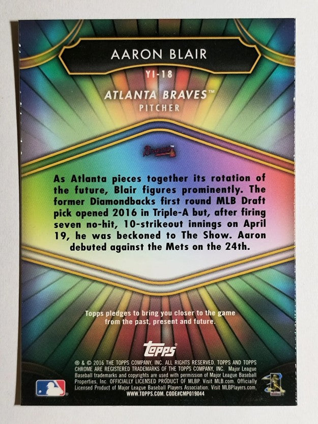 2016 Topps Chrome Youth Impact #YI18 Aaron Blair