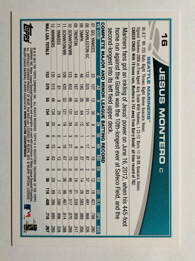 2013 Topps Opening Day #16 Jesus Montero