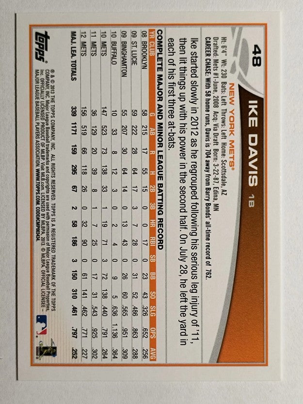 2013 Topps Opening Day #48 Ike Davis