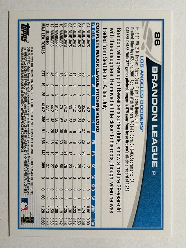 2013 Topps Opening Day #86 Brandon League