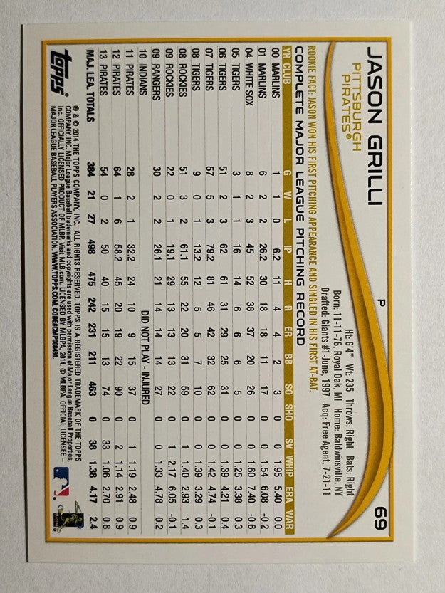 2014 Topps Opening Day #69 Jason Grilli