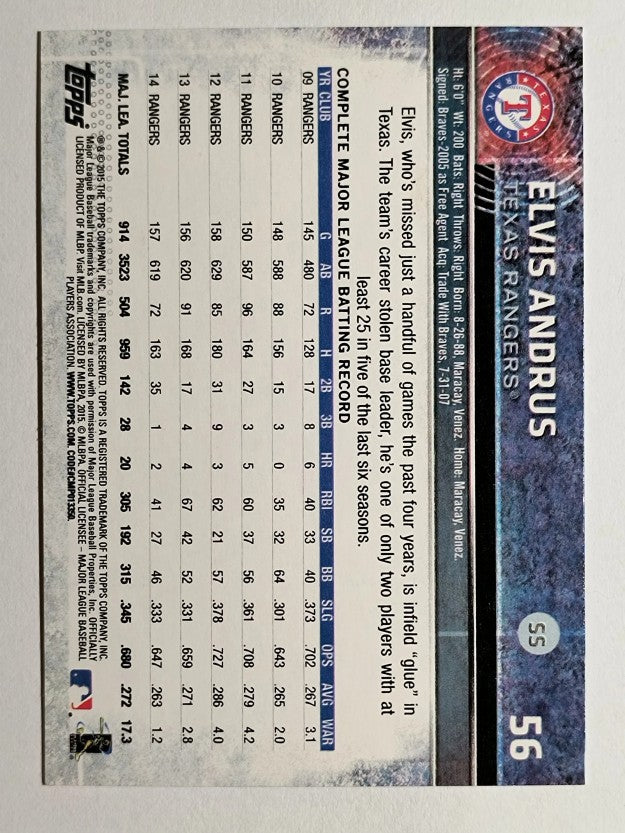 2015 Topps Opening Day #56 Elvis Andrus