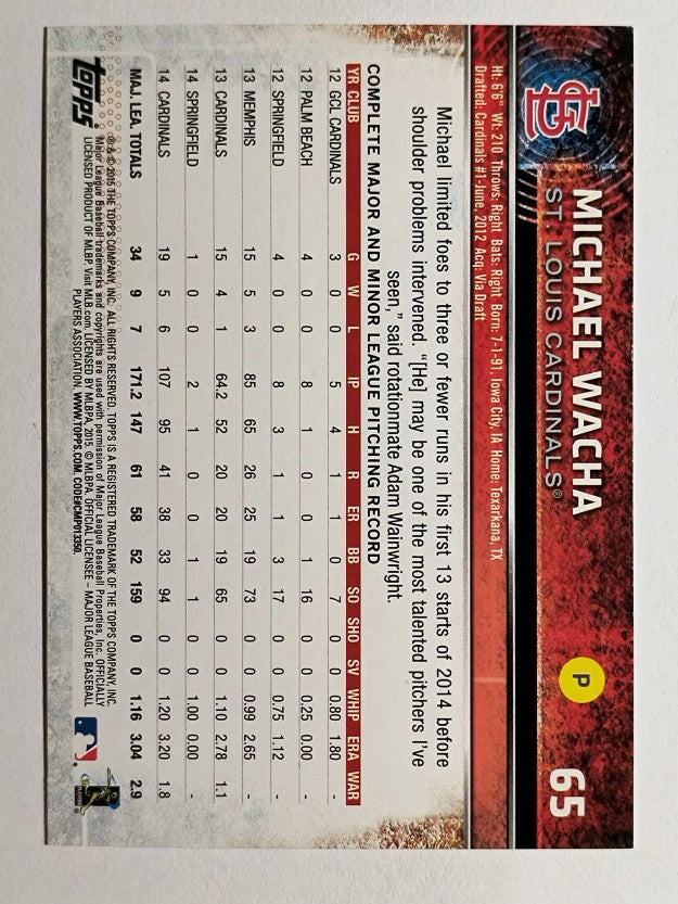 2015 Topps Opening Day #65 Michael Wacha