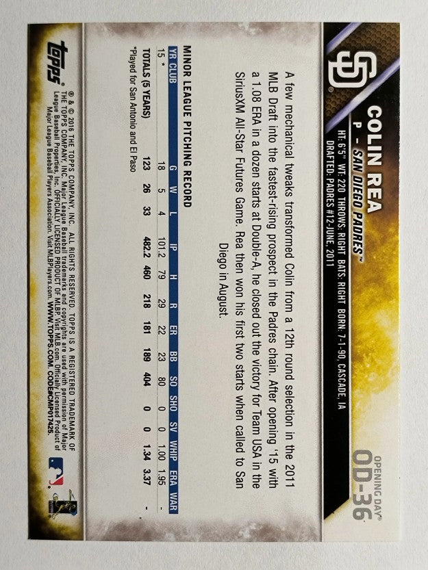 2016 Topps Opening Day #OD36 Colin Rea RC