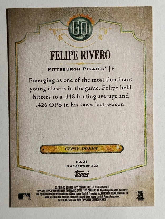 2018 Topps Gypsy Queen #31 Felipe Rivero