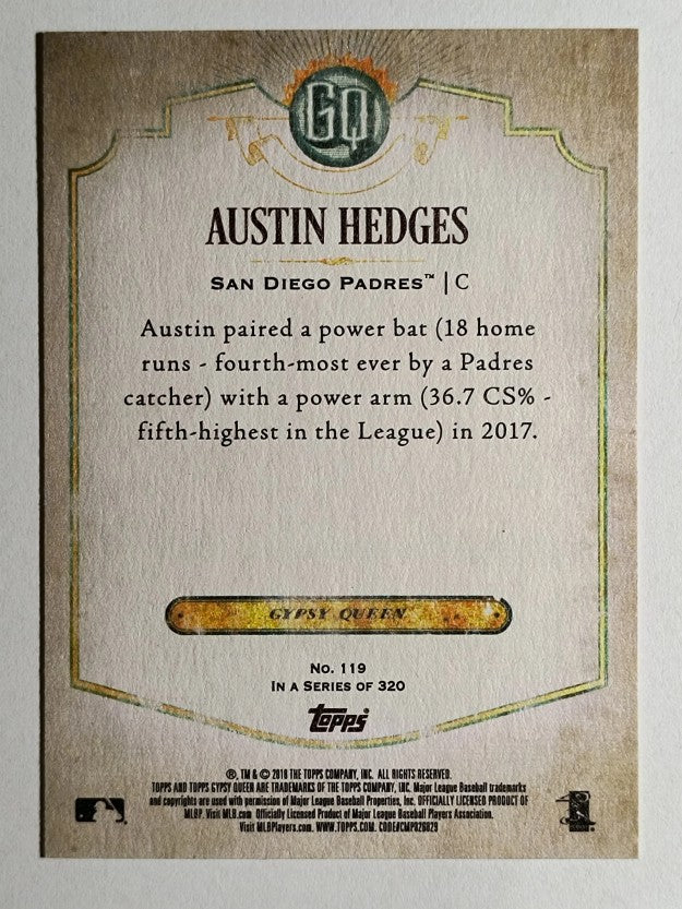 2018 Topps Gypsy Queen #119 Austin Hedges